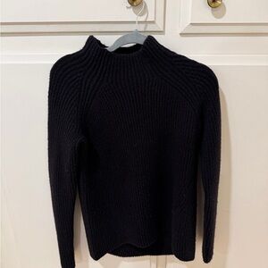 Madewell Black Ribbed Turtleneck Sweater
